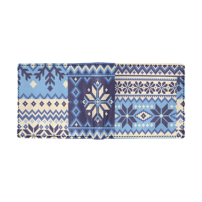 Nordic Pattern Print Design A04 Men's ID Card Wallet