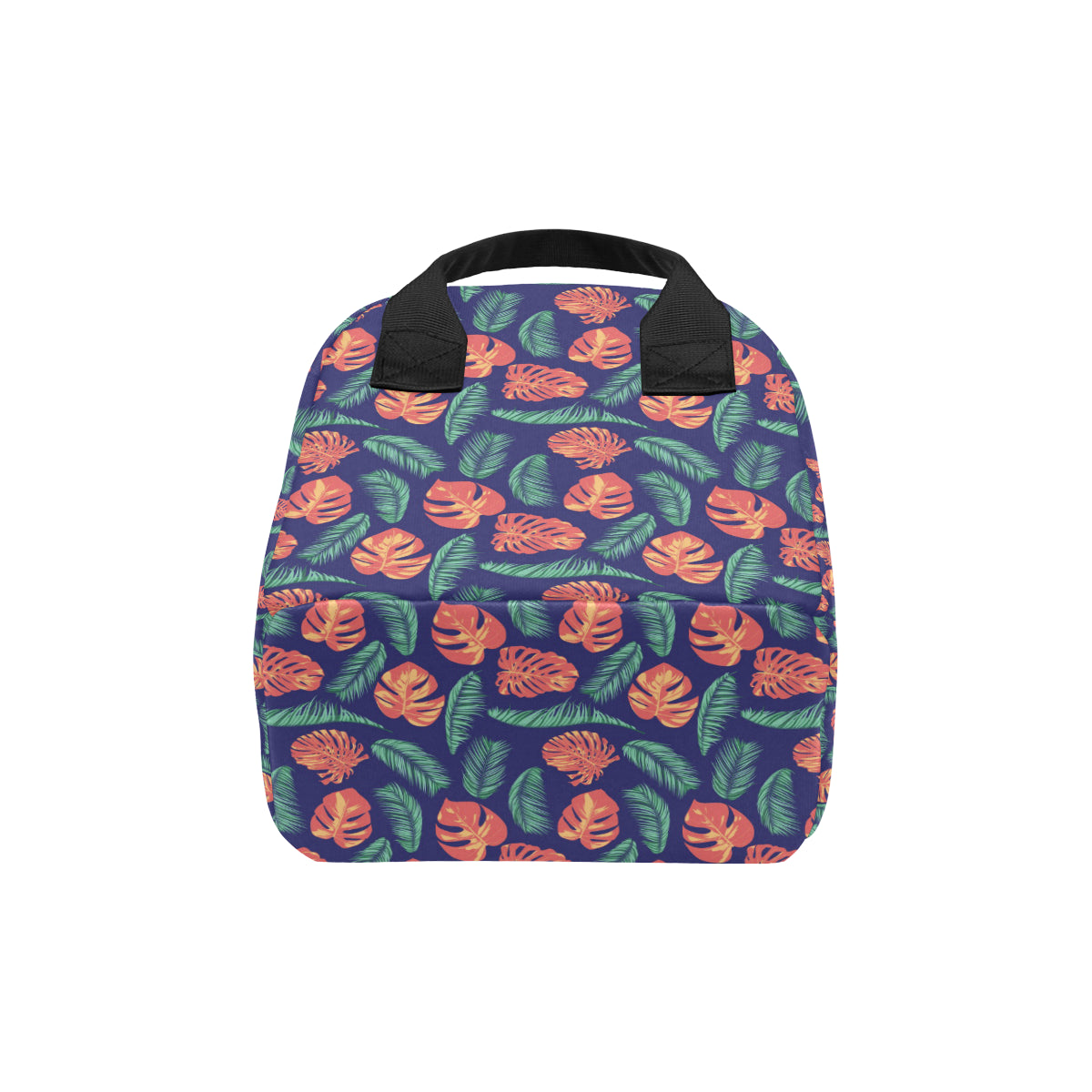 Palm Leaves Pattern Print Design PL011 Insulated Lunch Bag