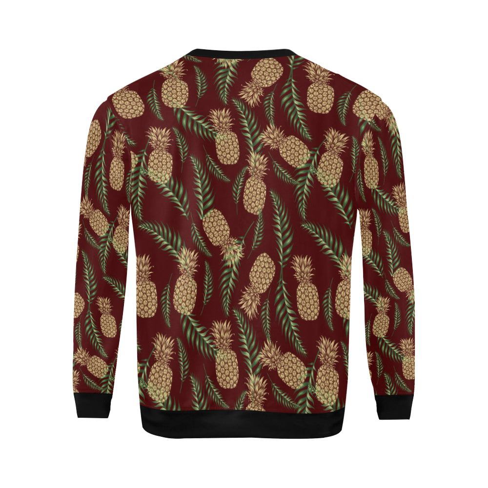 Pineapple Pattern Print Design PP013 Men Long Sleeve Sweatshirt