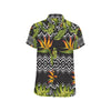 Bird Of Paradise Pattern Print Design BOP07 Men's Short Sleeve Button Up Shirt