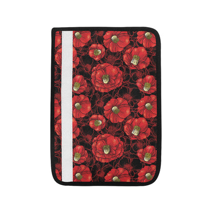 Camellia Pattern Print Design CM06 Car Seat Belt Cover