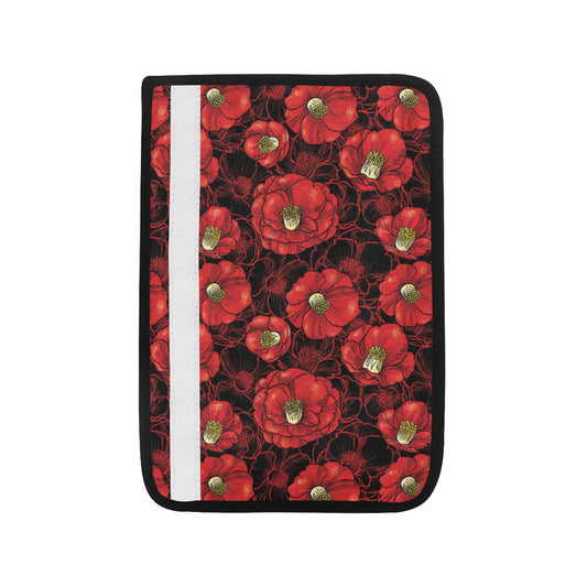 Camellia Pattern Print Design CM06 Car Seat Belt Cover