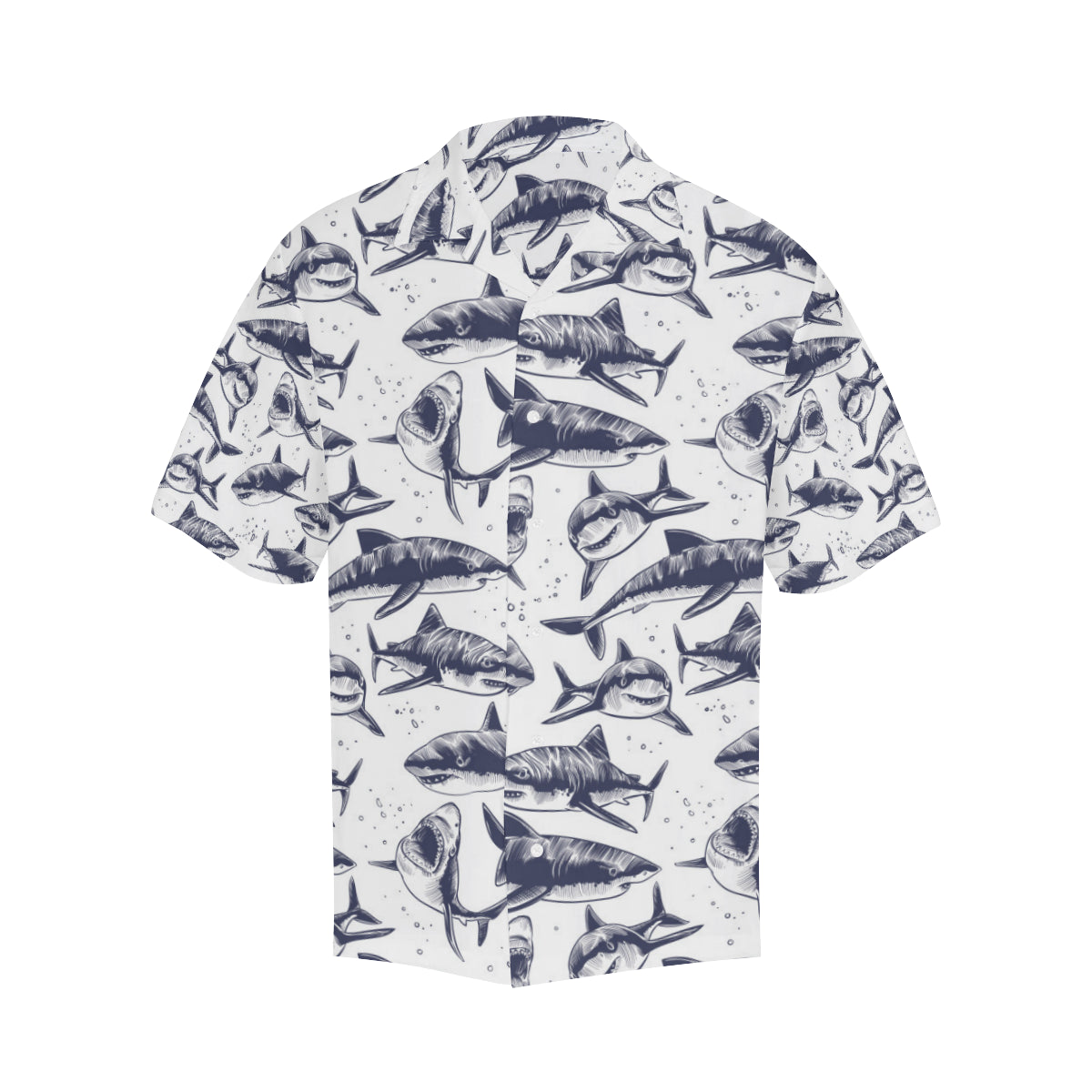 Great White Shark Pattern Print Design 02 Men's Hawaiian Shirt