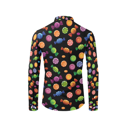 Candy Pattern Print Design 01 Men's Long Sleeve Shirt