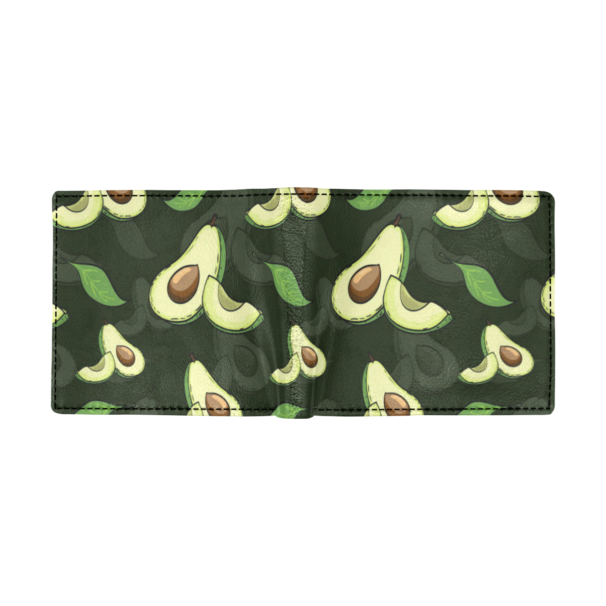 Avocado Pattern Print Design AC07 Men's ID Card Wallet