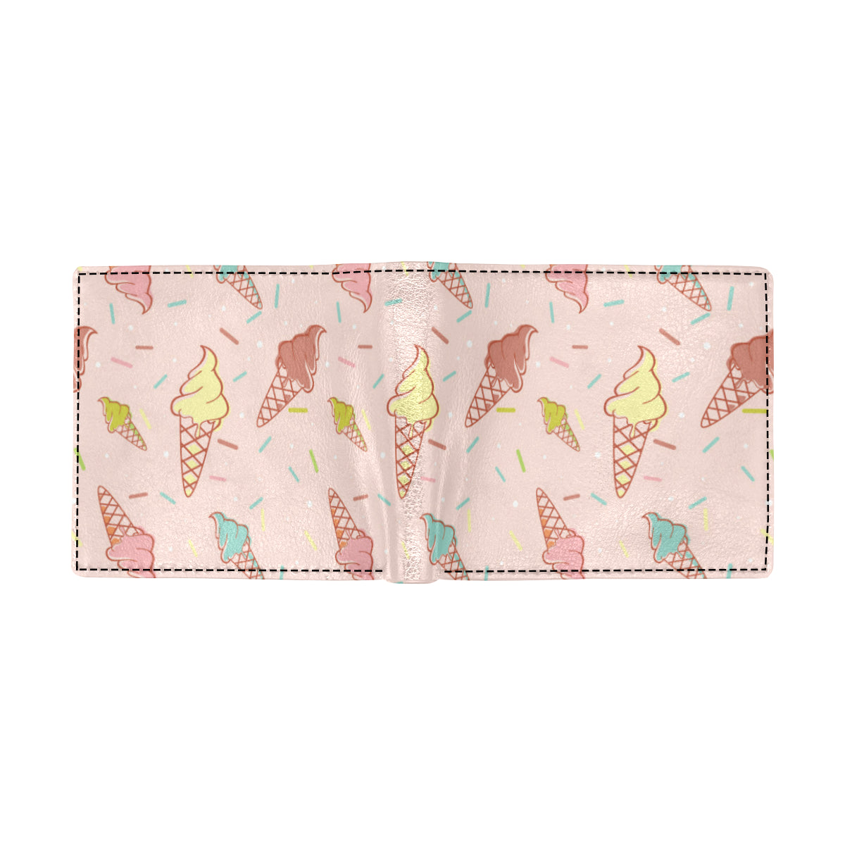Ice Cream Pattern Print Design 02 Men's ID Card Wallet
