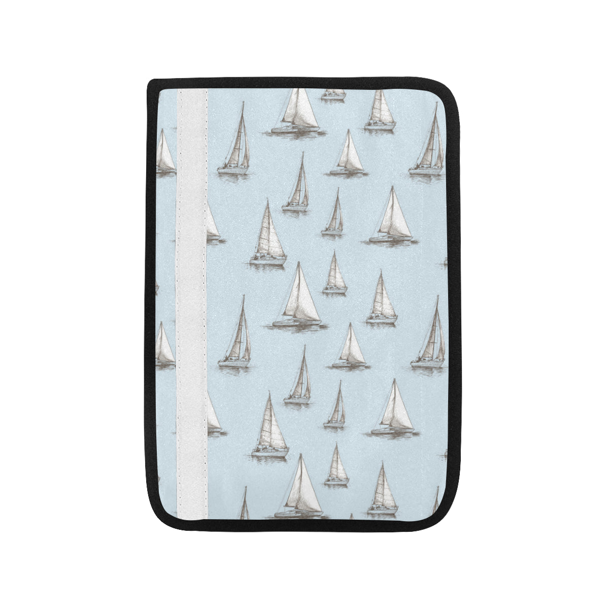 Sailing Ships Pattern Print Design A01 Car Seat Belt Cover