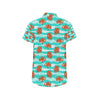 Octopus Cute Design Print Themed Men's Short Sleeve Button Up Shirt