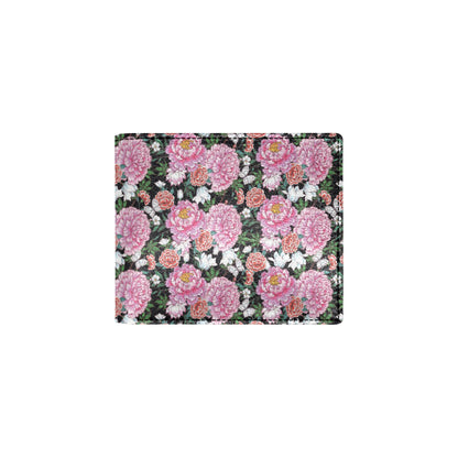 Dahlia Pattern Print Design 02 Men's ID Card Wallet