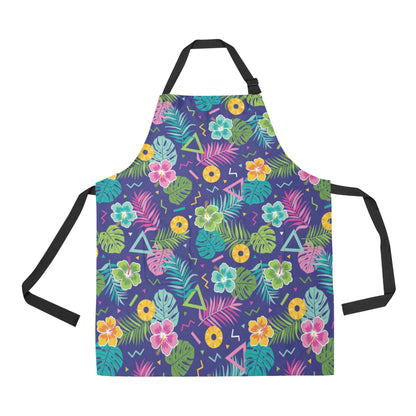 Hawaiian Themed Pattern Print Design H014 Apron with Pocket