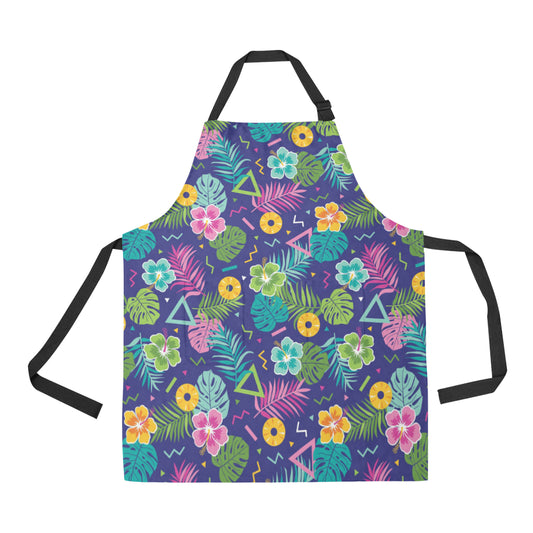Hawaiian Themed Pattern Print Design H014 Apron with Pocket