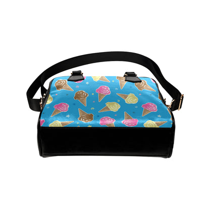 Ice Cream Pattern Print Design 01 Shoulder Handbag