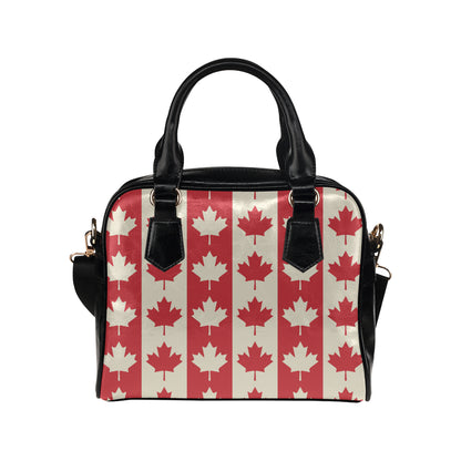Maple Leaf Pattern Print Design 02 Shoulder Handbag