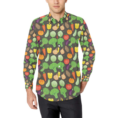 Vegan Funny Themed Design Print Men's Long Sleeve Shirt
