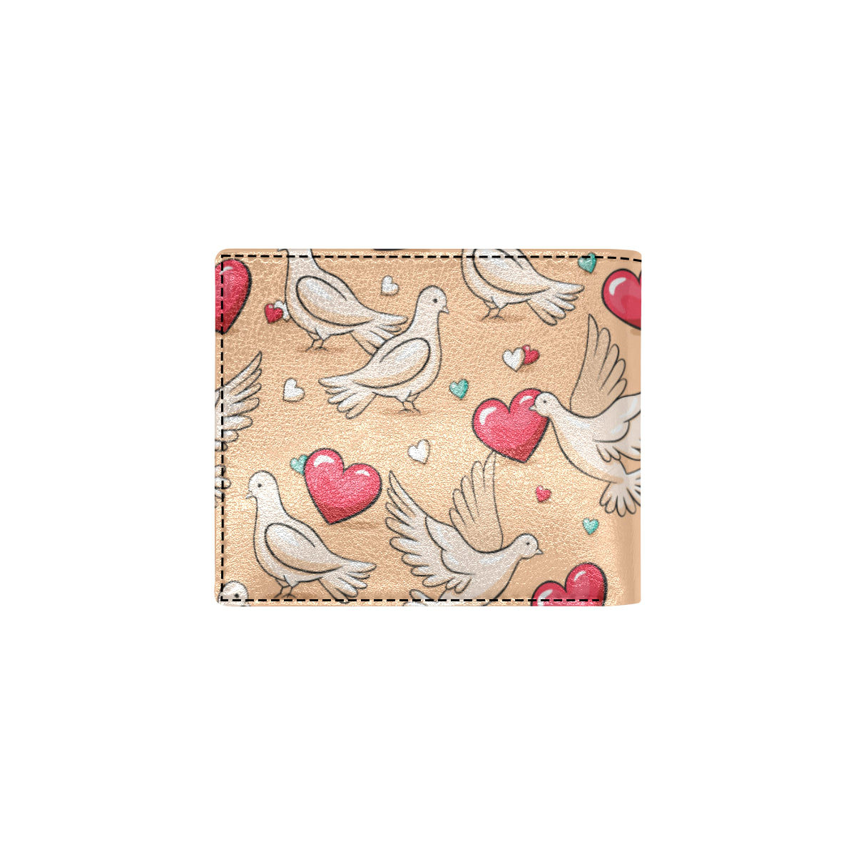 Pigeon Heart Pattern Print Design 04 Men's ID Card Wallet