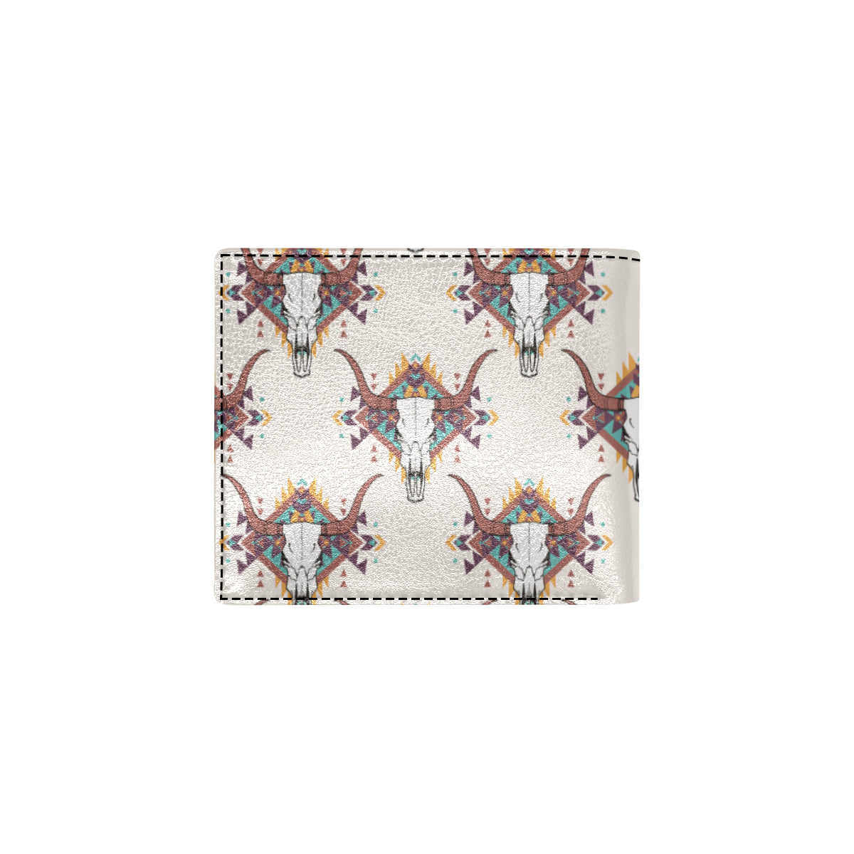 Buffalo Head Pattern Print Design 02 Men's ID Card Wallet
