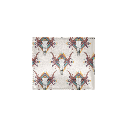 Buffalo Head Pattern Print Design 02 Men's ID Card Wallet