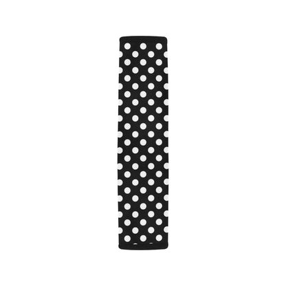 Polka Dot Black White Pattern Print Design 03 Car Seat Belt Cover