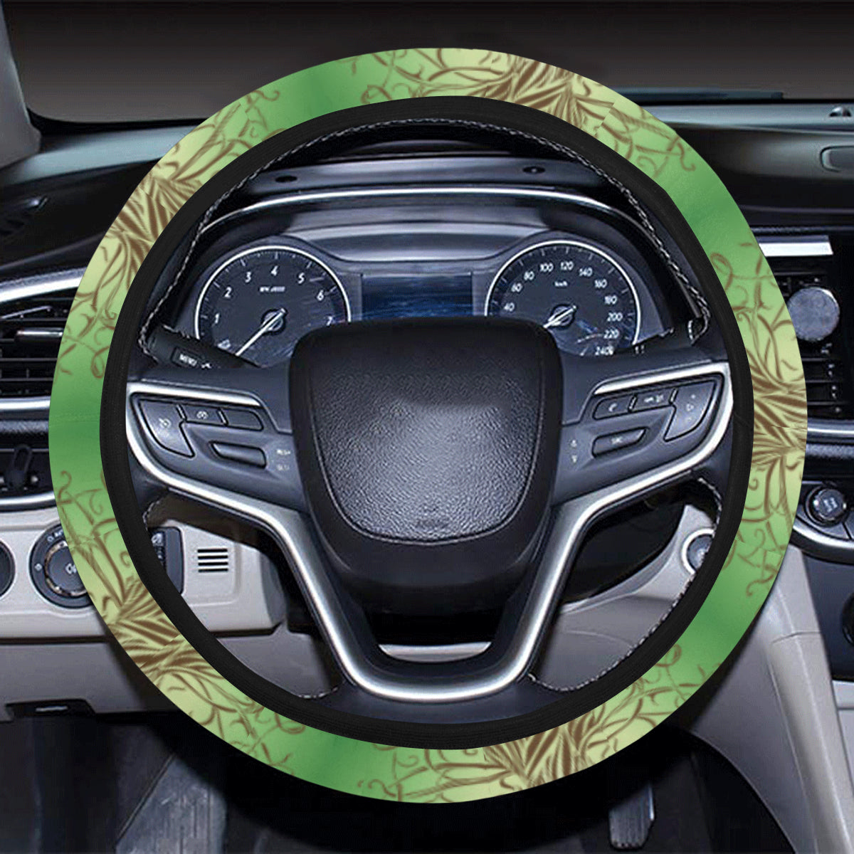 Celtic Pattern Print Design 05 Steering Wheel Cover with Elastic Edge