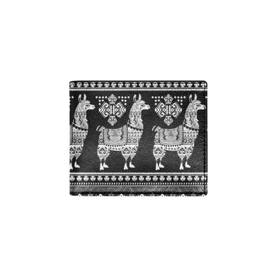 Llama Aztec Style Pattern Print Design 01 Men's ID Card Wallet