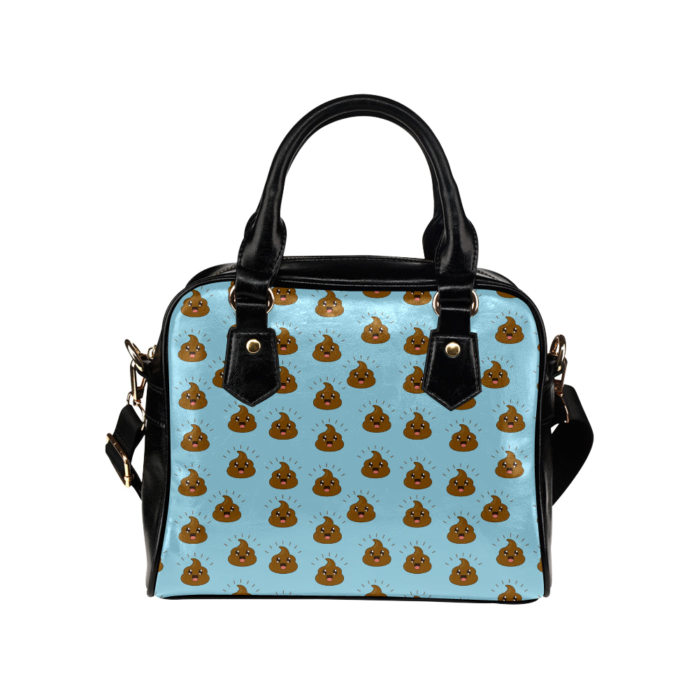 Poop Emoji Pattern Print Design A03 Shoulder Handbag