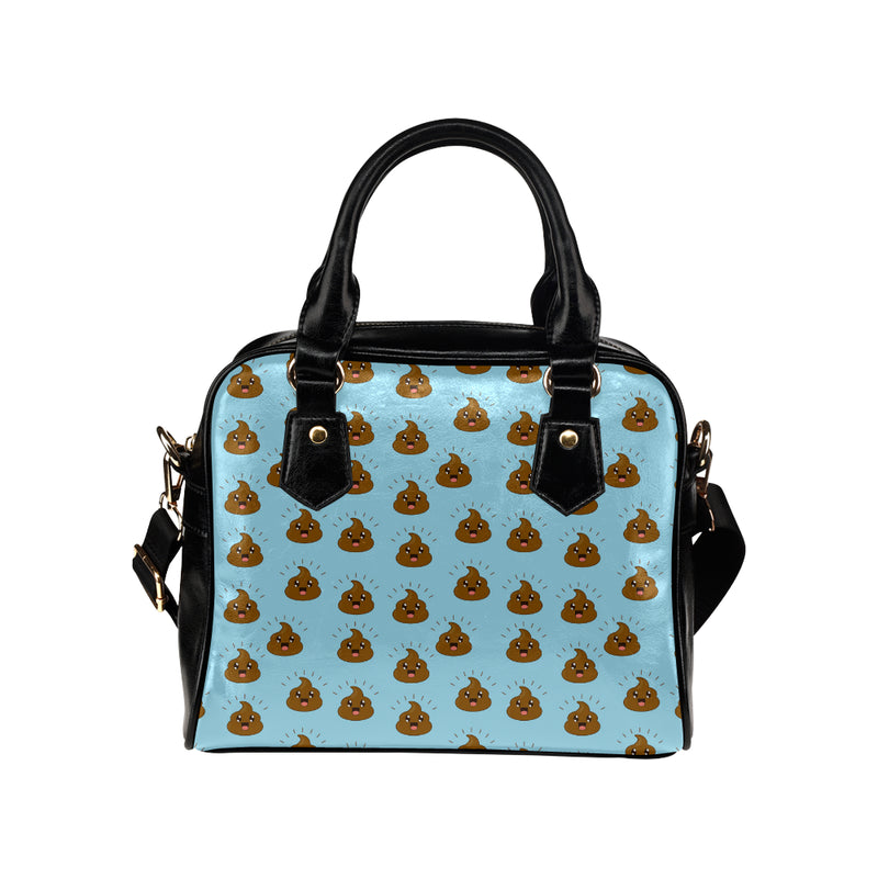 Poop Emoji Pattern Print Design A03 Shoulder Handbag