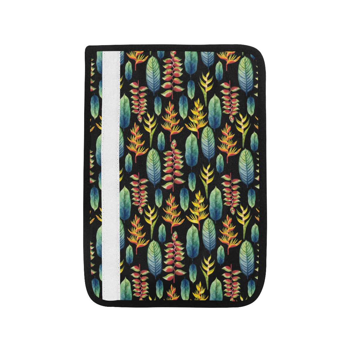 Heliconia Pattern Print Design HL03 Car Seat Belt Cover