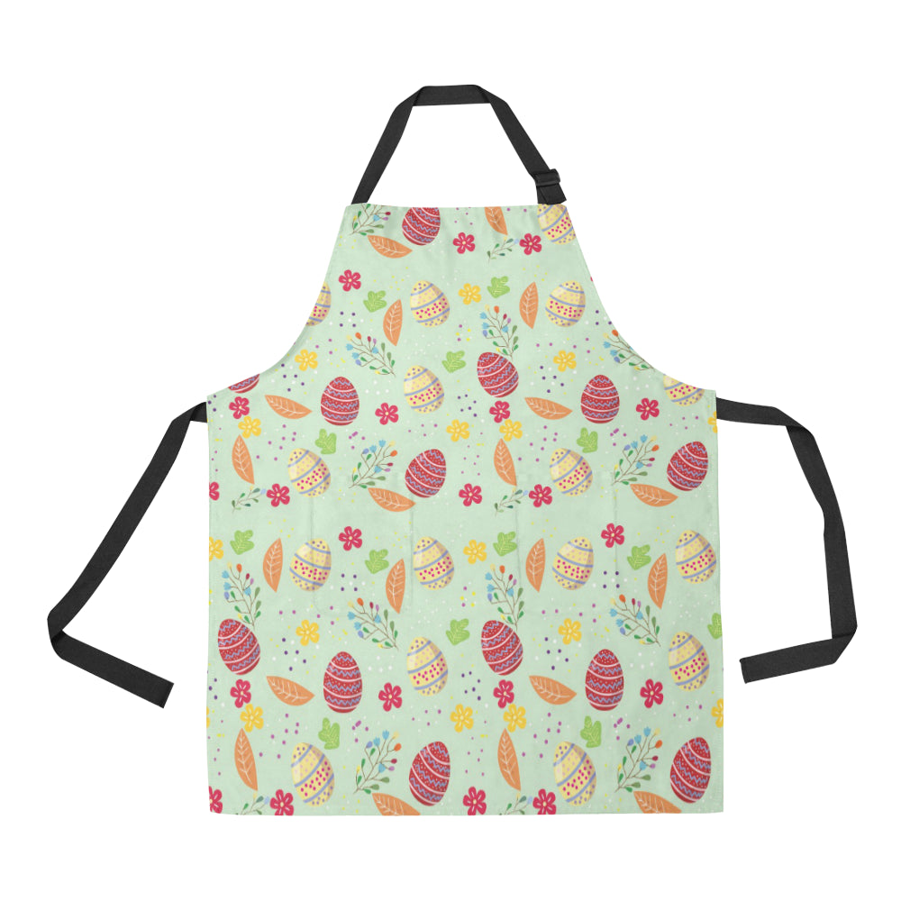 Easter Eggs Pattern Print Design RB07 Apron with Pocket