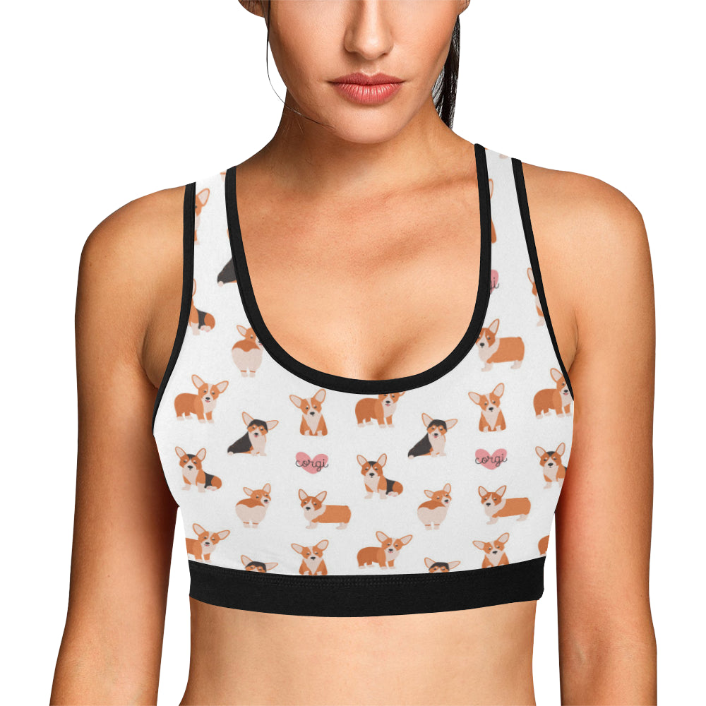 Cardigan Welsh Corgis Pattern Print Design 02 Sports Bra