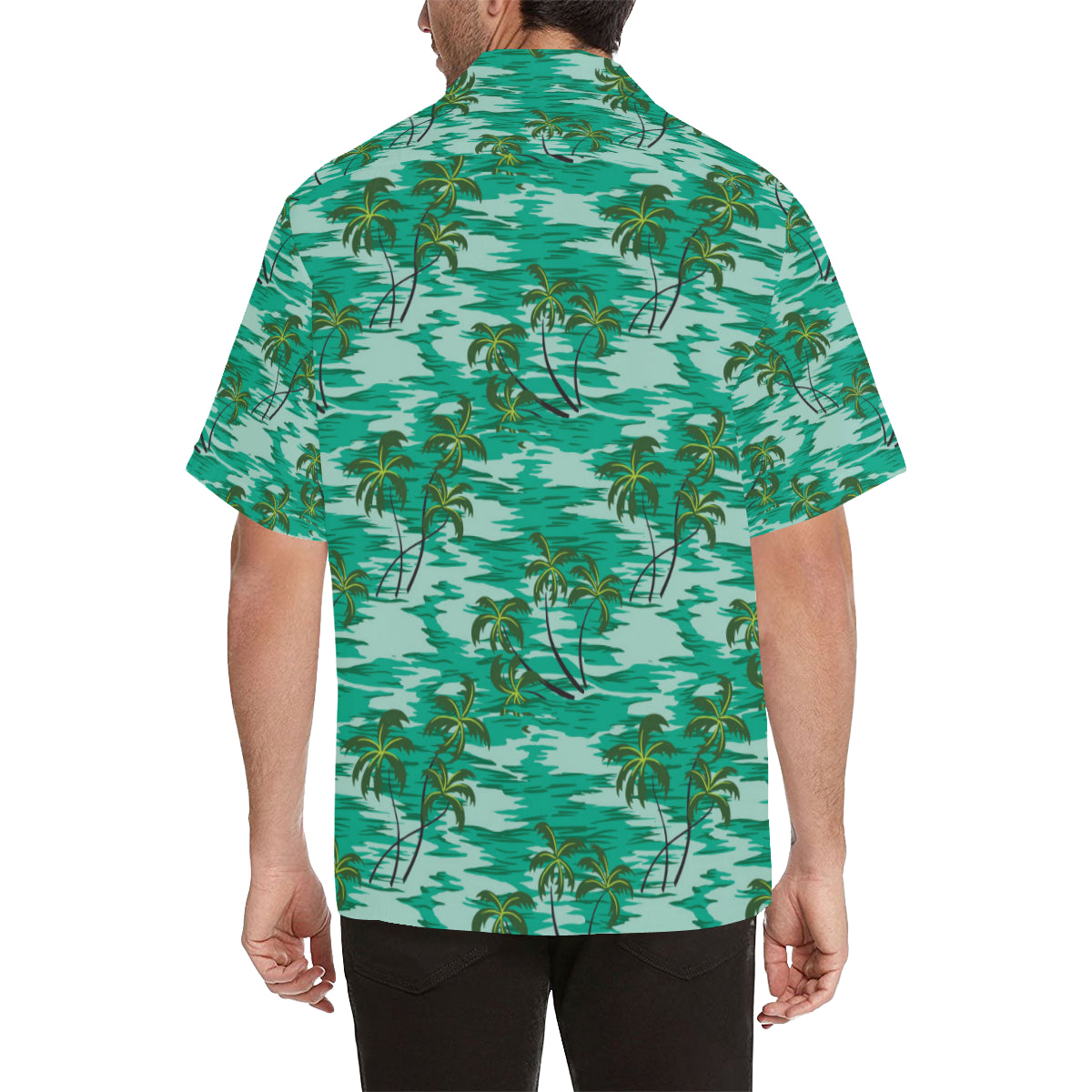 Palm Tree Pattern Print Design A01 Men's Hawaiian Shirt