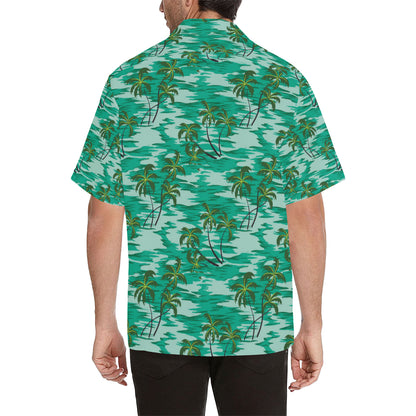 Palm Tree Pattern Print Design A01 Men's Hawaiian Shirt