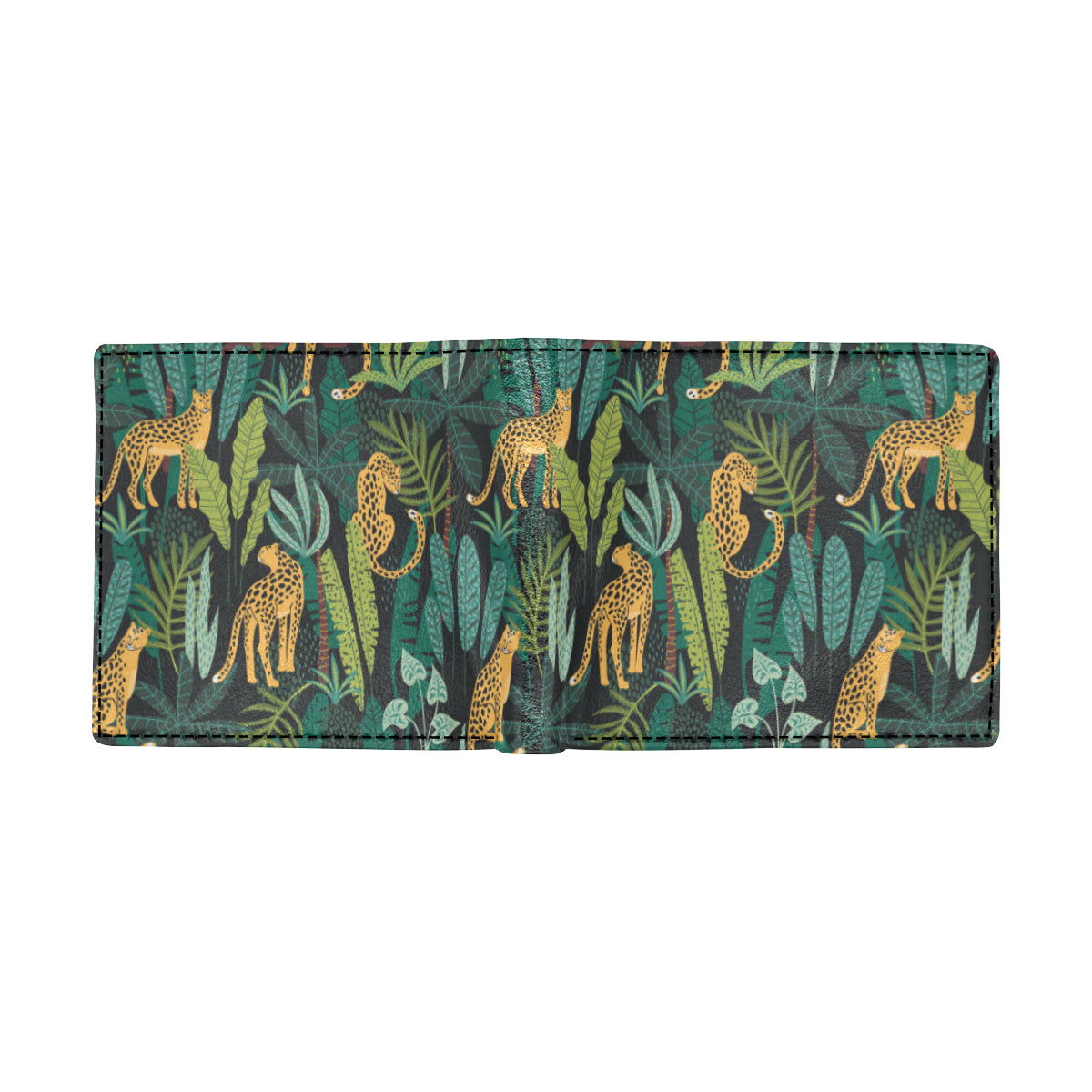 Jaguar Jungle Pattern Print Design 03 Men's ID Card Wallet