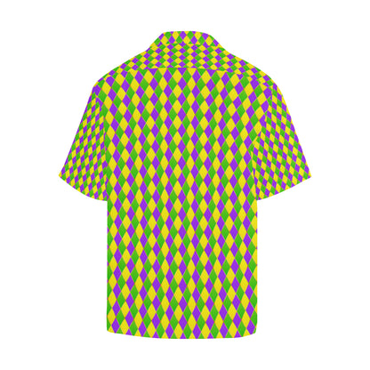 Mardi Gras Pattern Print Design 01 Men's Hawaiian Shirt