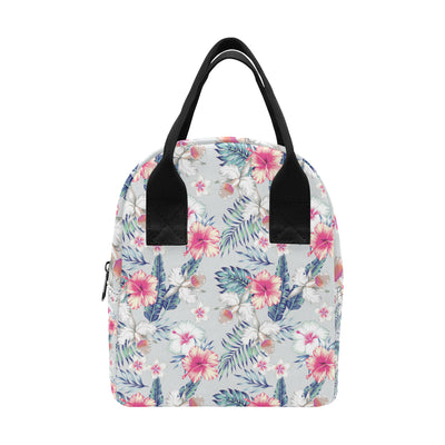 Hibiscus Print Insulated Lunch Bag