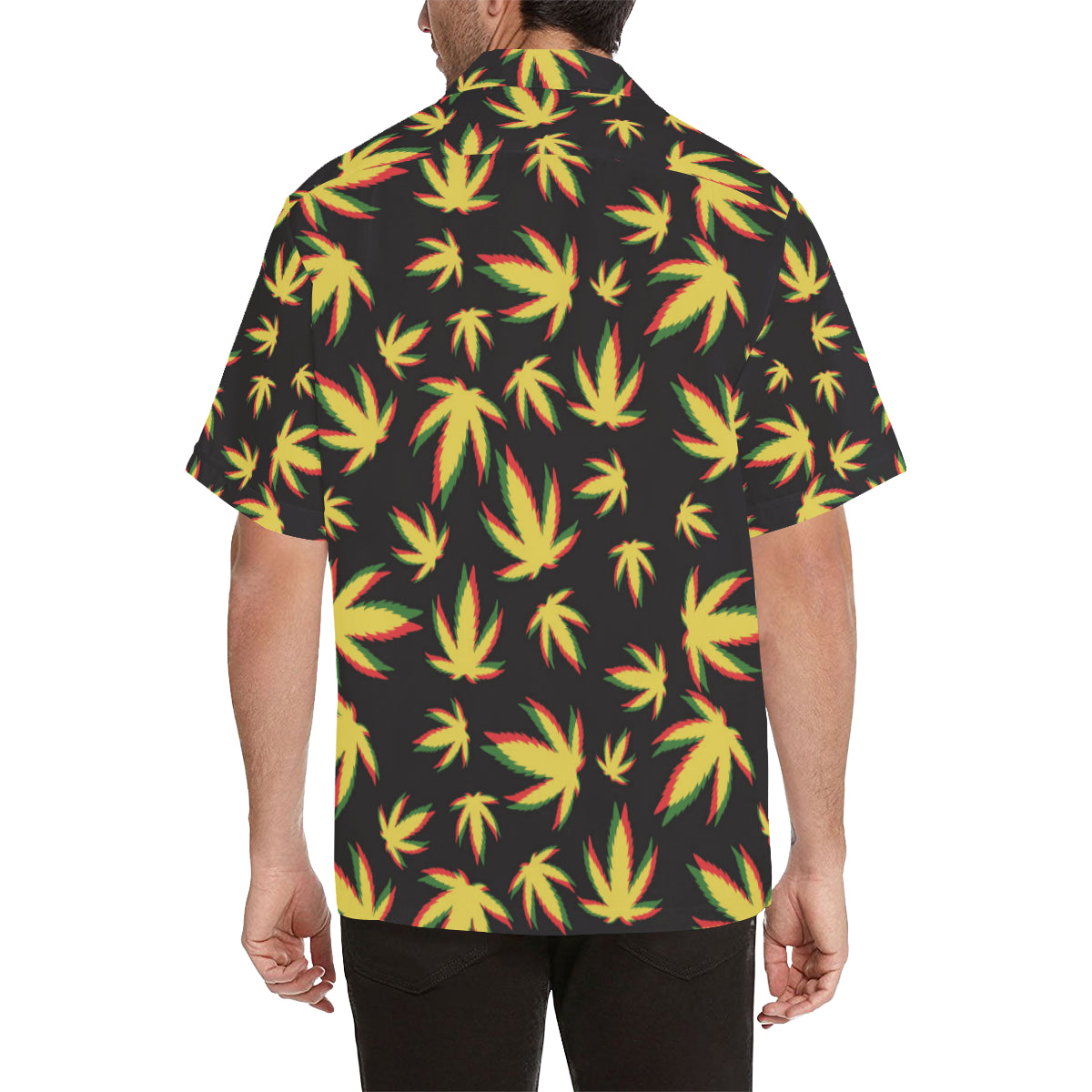 Pot Leaf Pattern Print Design A02 Men's Hawaiian Shirt