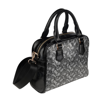 Bat Pattern Print Design 04 Shoulder Handbag