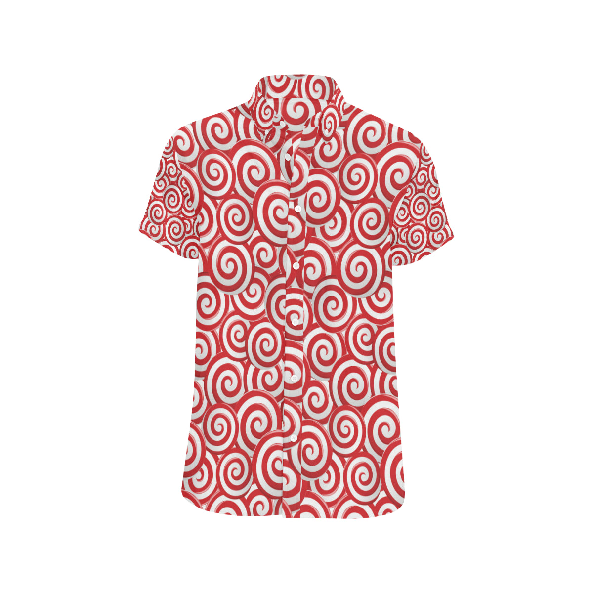 Candy Pattern Print Design 03 Men's Short Sleeve Button Up Shirt