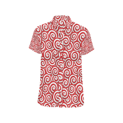 Candy Pattern Print Design 03 Men's Short Sleeve Button Up Shirt
