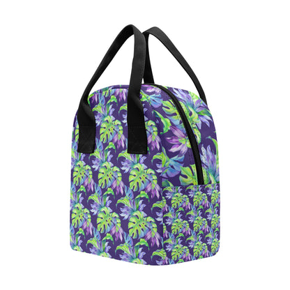 Tropical Flower Pattern Print Design TF019 Insulated Lunch Bag