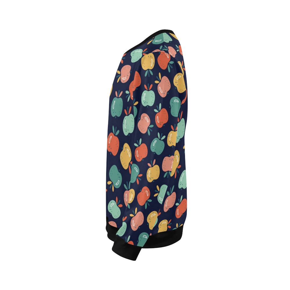 Apple Pattern Print Design AP09 Men Long Sleeve Sweatshirt