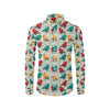 Birds Pattern Print Design 04 Men's Long Sleeve Shirt