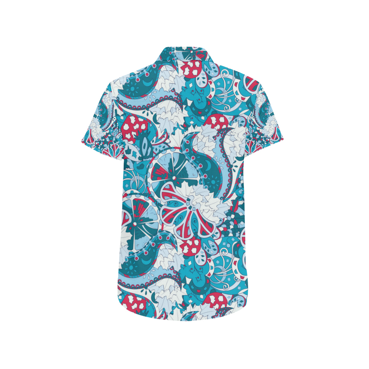Funky Retro Pattern Print Design A05 Men's Short Sleeve Button Up Shirt