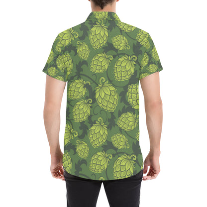 Hope Pattern Print Design 02 Men's Short Sleeve Button Up Shirt