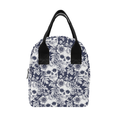 Skull Floral Beautiful Insulated Lunch Bag