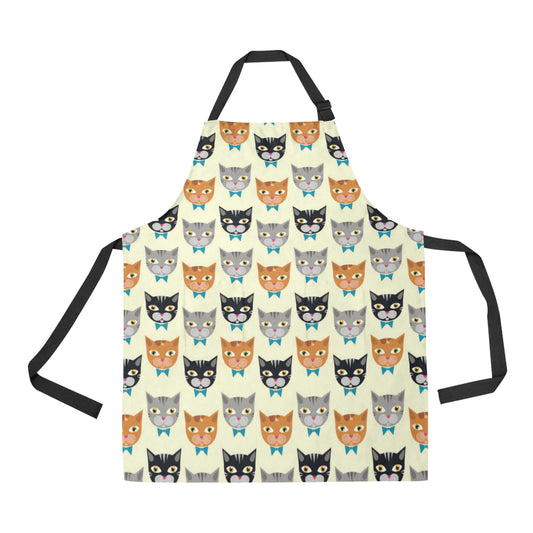 Cat Pattern Print Design 05 Apron with Pocket