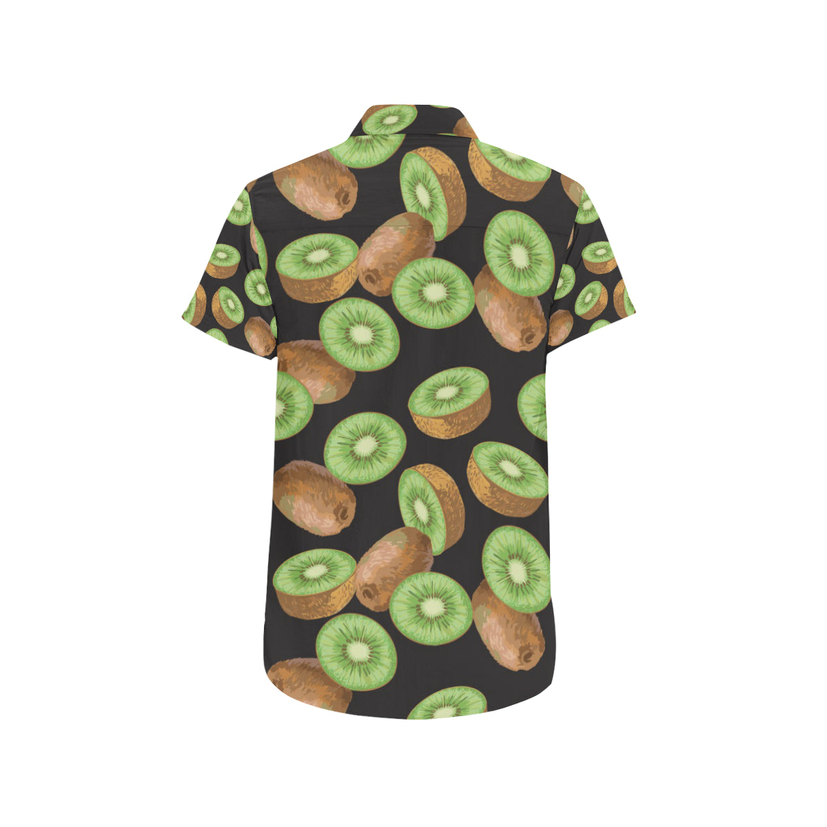 Kiwi Pattern Print Design KW03 Men's Short Sleeve Button Up Shirt
