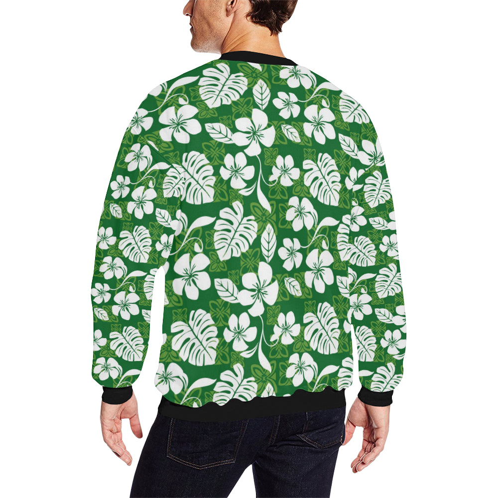 Hawaiian Themed Pattern Print Design H016 Men Long Sleeve Sweatshirt