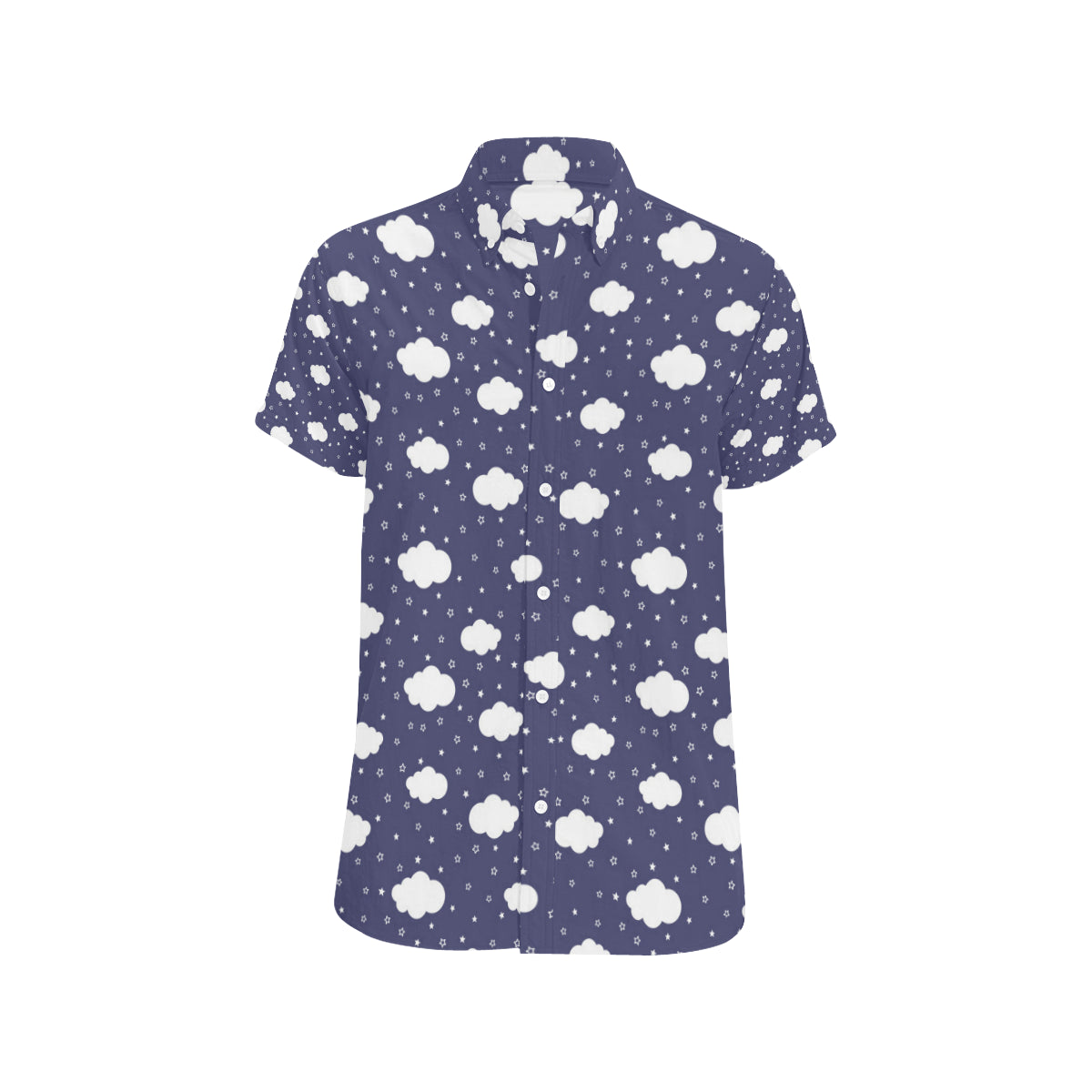 Cloud  Pattern Print Design 03 Men's Short Sleeve Button Up Shirt
