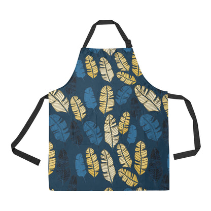 Banana Leaf Pattern Print Design BL09 Apron with Pocket