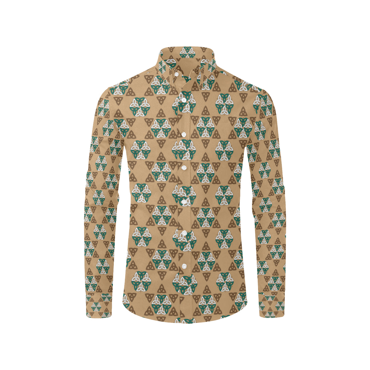 Celtic Pattern Print Design 08 Men's Long Sleeve Shirt